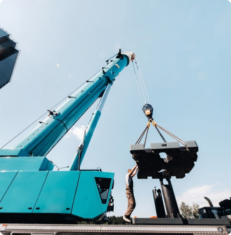 A crane lifting a load