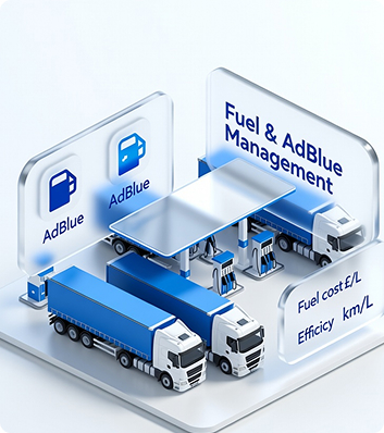 Fuel and AdBlue management for an HGV fleet