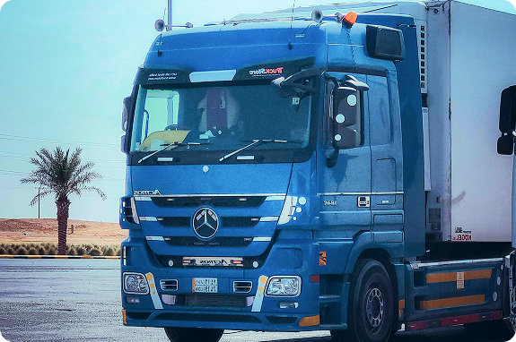 A blue lorry